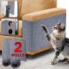 Heavy Duty Cat Scratch Deterrent 2 Pcs Furniture Protectors for Sofa Doors Clear Couch Protectors from Cats Scratching Anti Cat Scratch