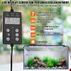 VEVOR Aquarium Light with LCD Monitor, 18W Full Spectrum Fish Tank Light with 24/7 Natural Mode